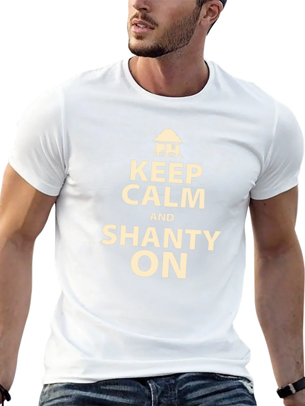 Keep Calm and Shanty On Black T-Shirt product image 12