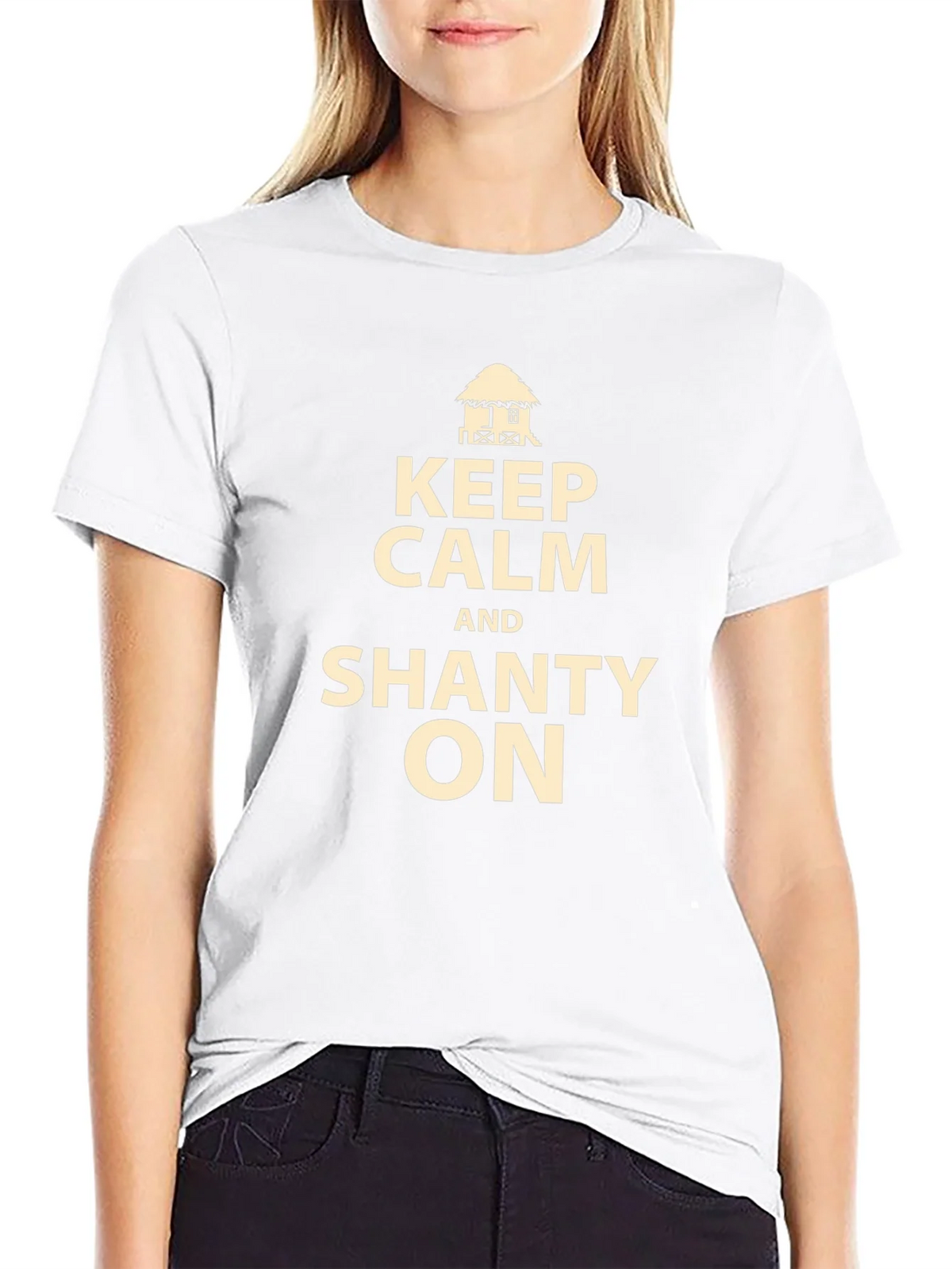 Keep Calm and Shanty On Black T-Shirt product image 8