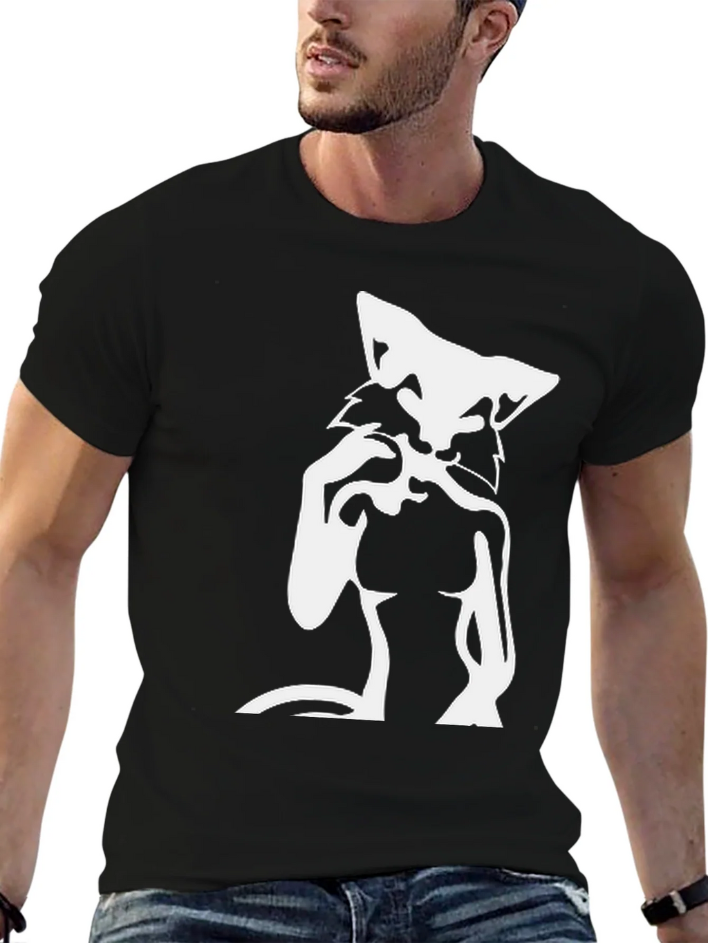 Wolf Graphic T-Shirt - Mens Black Tee product image 6