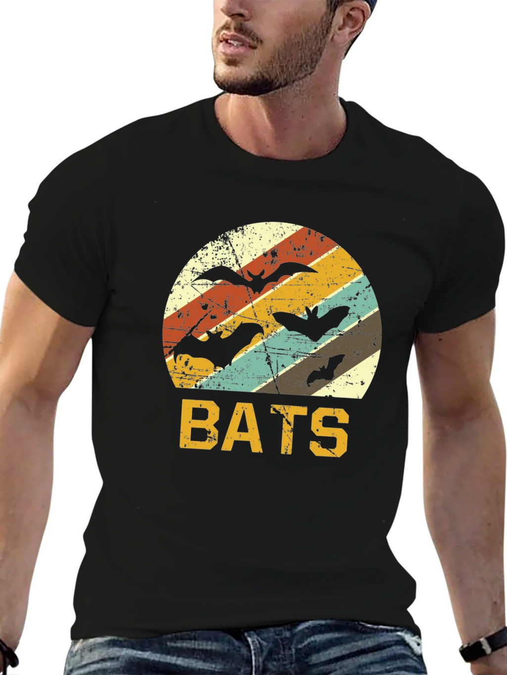 Retro Bats T-Shirt | Halloween Apparel product image 6