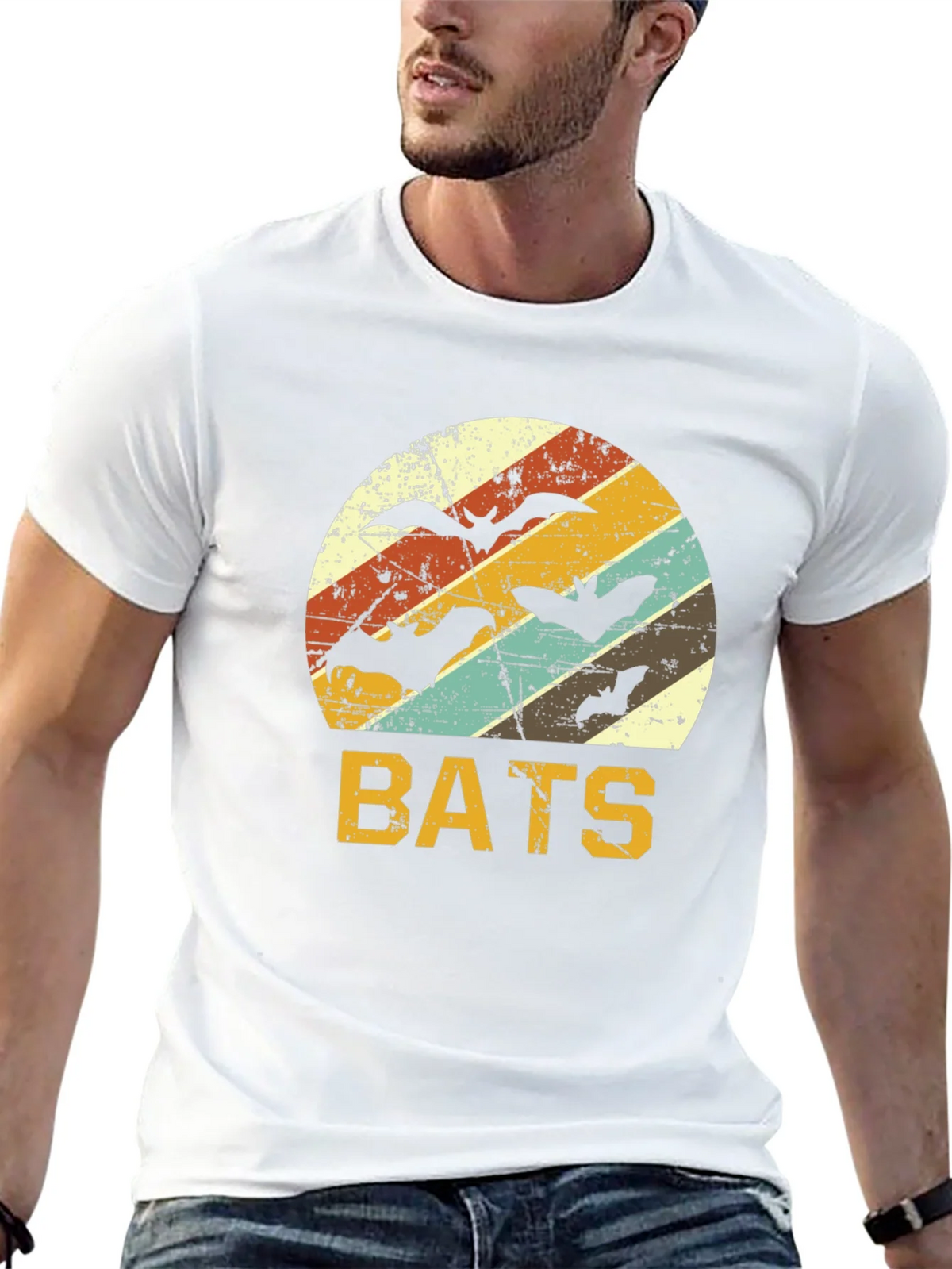 Retro Bats T-Shirt | Halloween Apparel product image 12