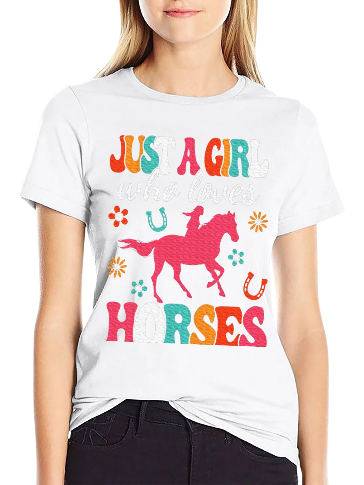 Just A Girl Who Loves Horses Graphic T-Shirt product image 8