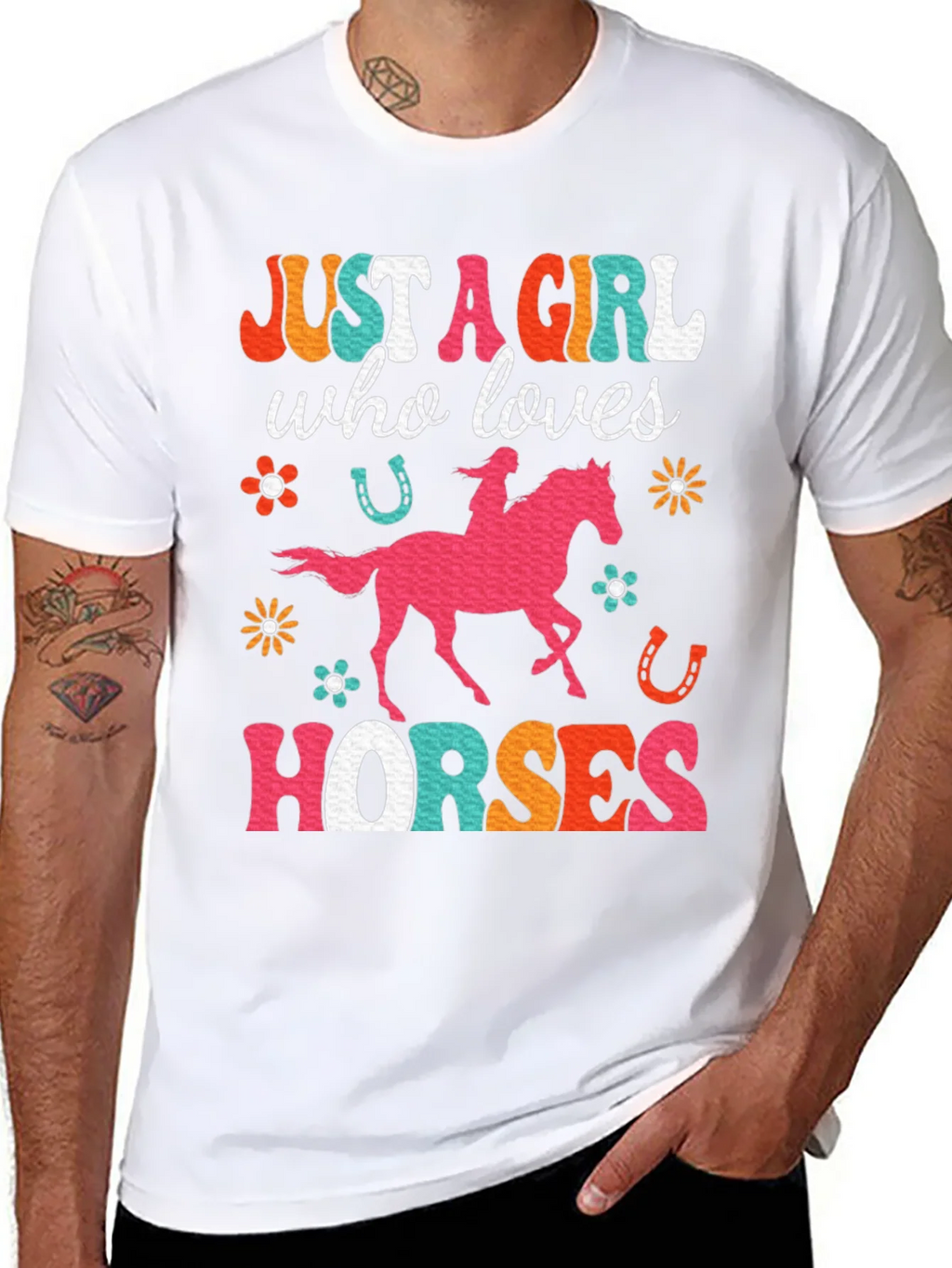 Just A Girl Who Loves Horses Graphic T-Shirt product image 7