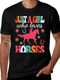 Just A Girl Who Loves Horses Graphic T-Shirt product image 1