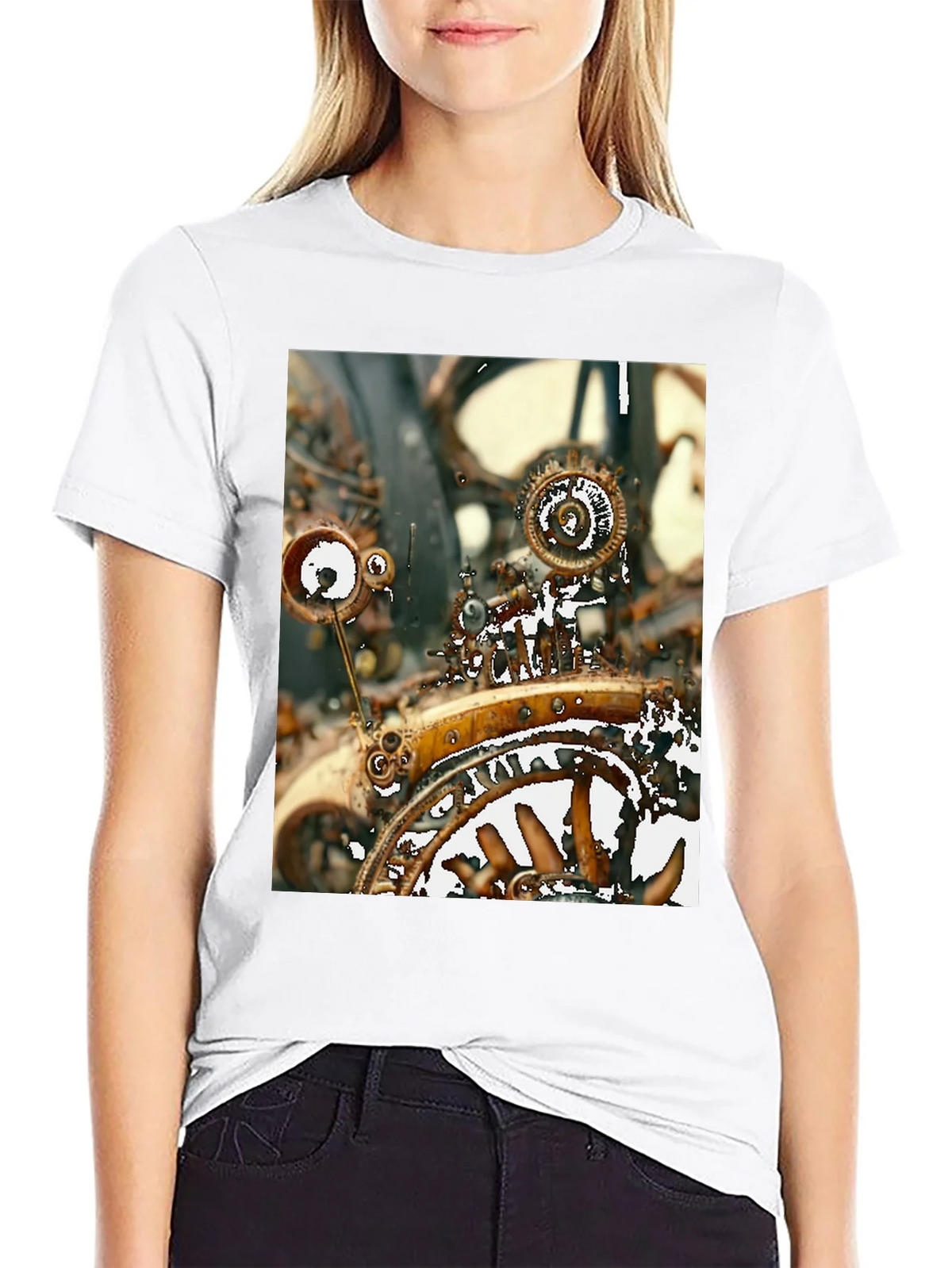 Steampunk Gear T-Shirt - Unique Graphic Tee product image 8