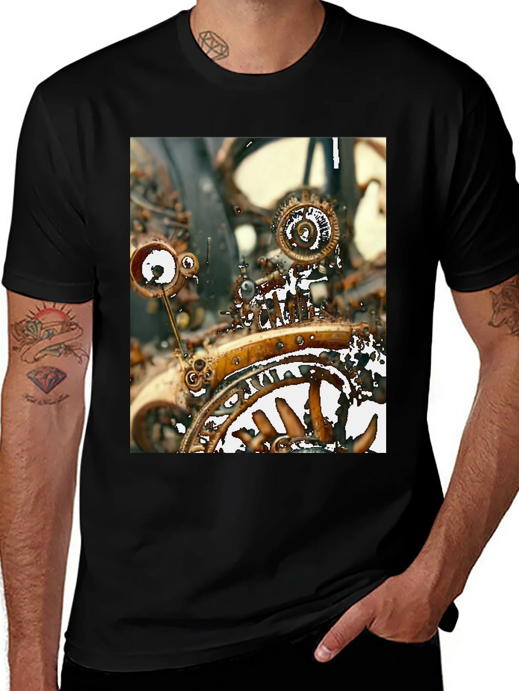 Steampunk Gear T-Shirt - Unique Graphic Tee product image 1