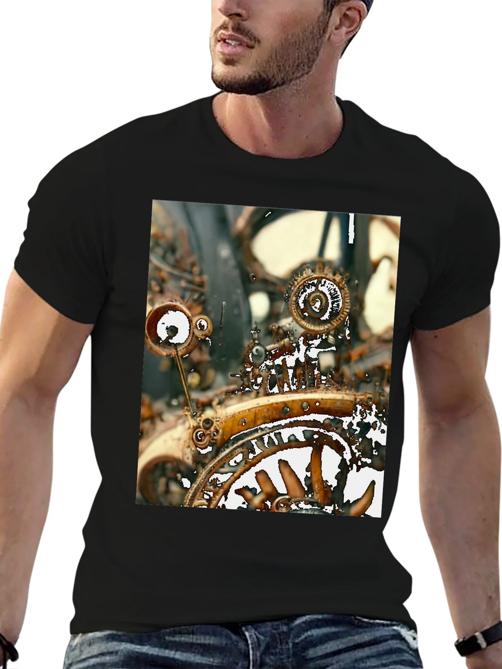 Steampunk Gear T-Shirt - Unique Graphic Tee product image 6