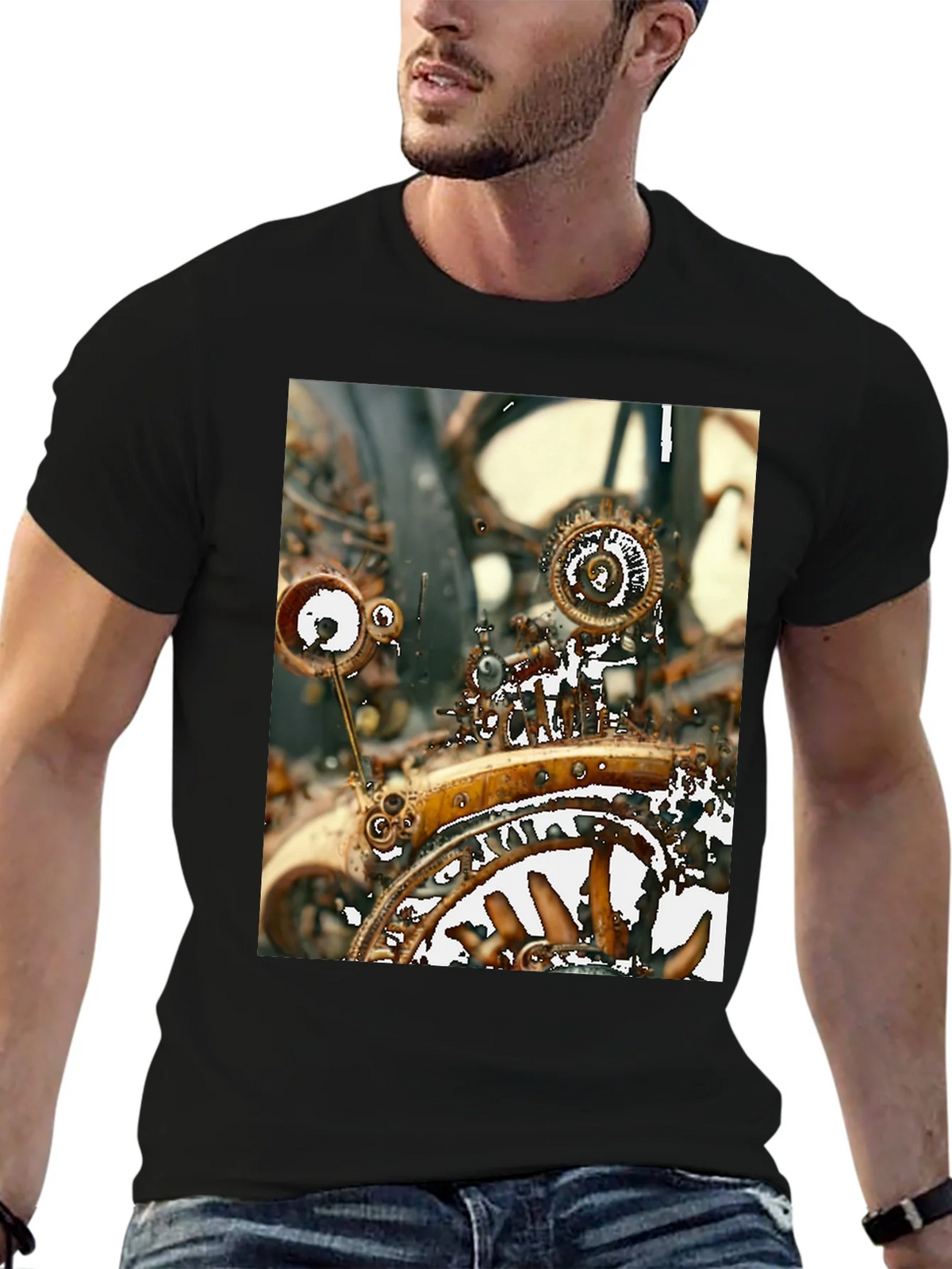Steampunk Gear T-Shirt - Unique Graphic Tee product image 6