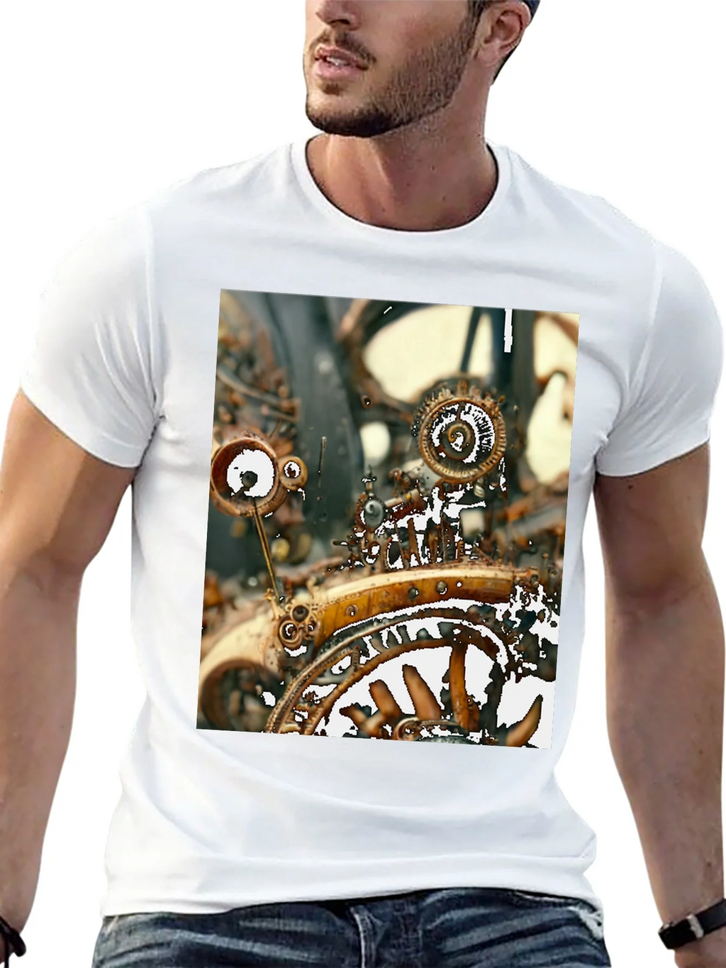 Steampunk Gear T-Shirt - Unique Graphic Tee product image 12