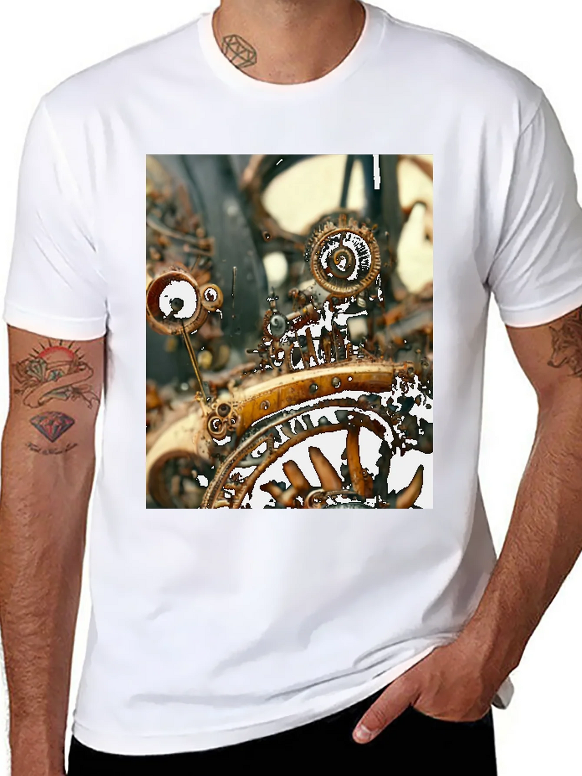 Steampunk Gear T-Shirt - Unique Graphic Tee product image 7
