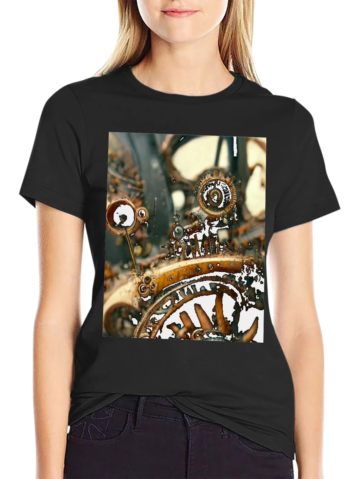 Steampunk Gear T-Shirt - Unique Graphic Tee product image 2