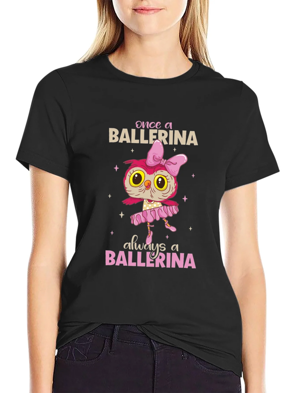 Ballerina Owl Graphic T-Shirt product image 2