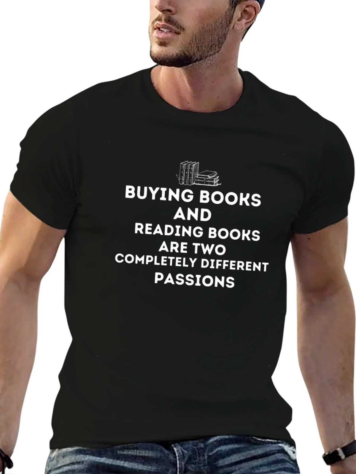 Book Lovers T-Shirt: Buying & Reading Books Passion Tee product image 6