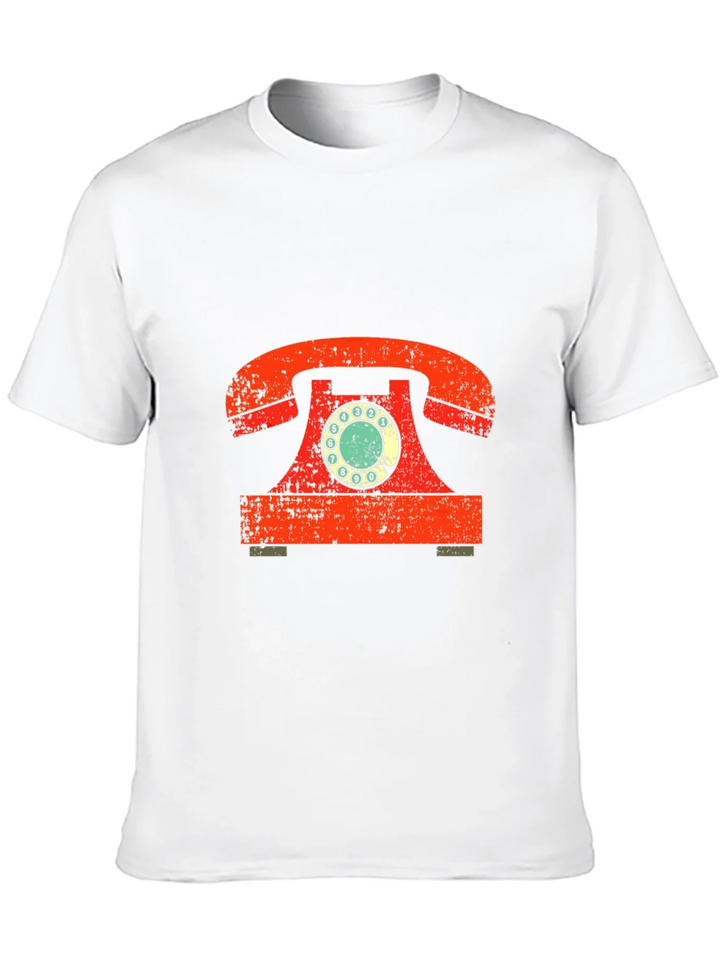 Retro Rotary Phone Graphic Tee - Vintage Style Black T-Shirt product image 9