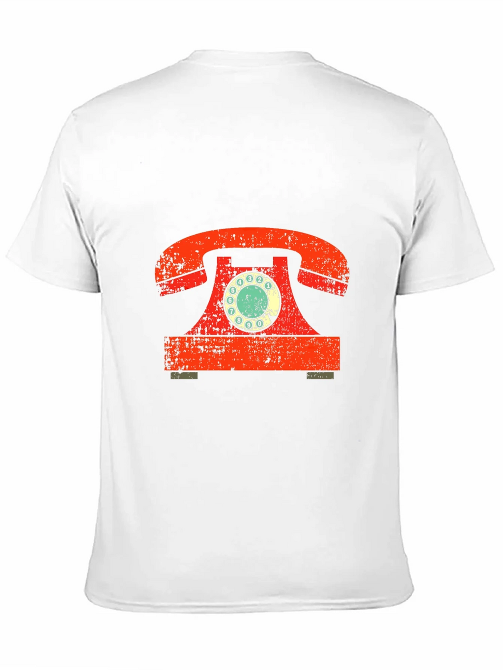 Retro Rotary Phone Graphic Tee - Vintage Style Black T-Shirt product image 10