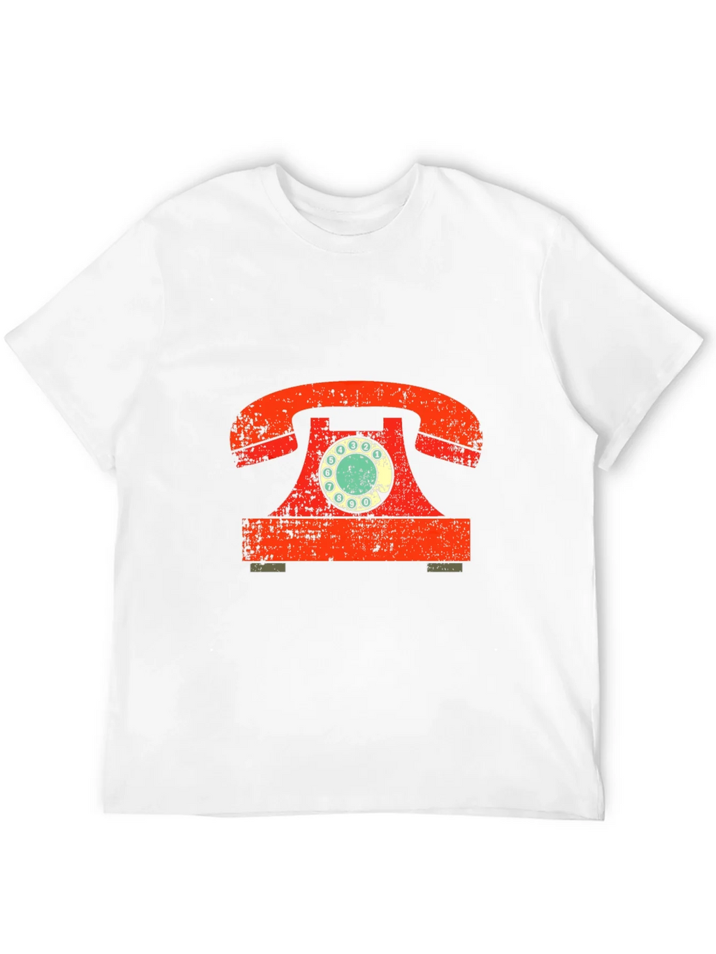 Retro Rotary Phone Graphic Tee - Vintage Style Black T-Shirt product image 11