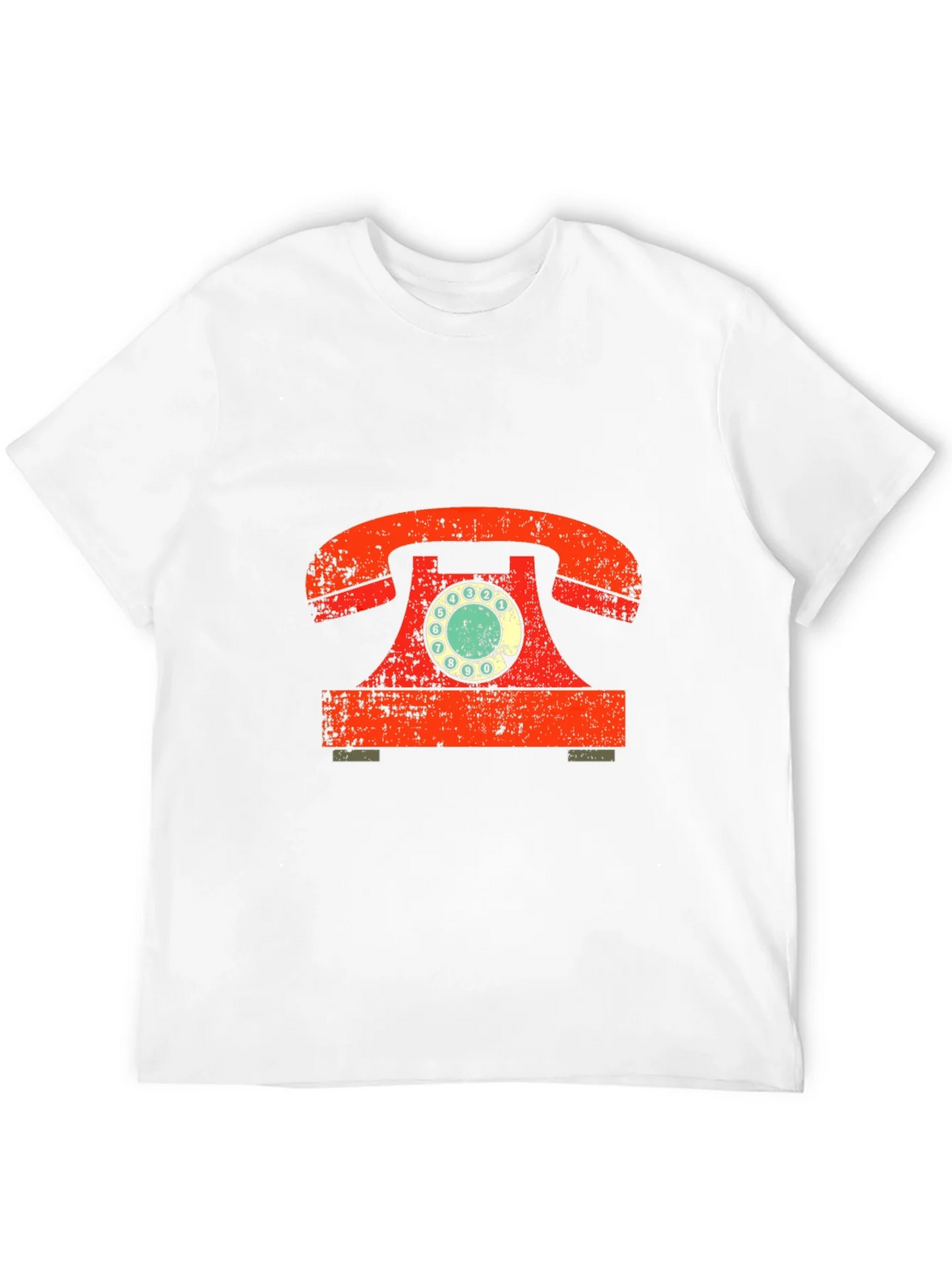 Retro Rotary Phone Graphic Tee - Vintage Style Black T-Shirt product image 11