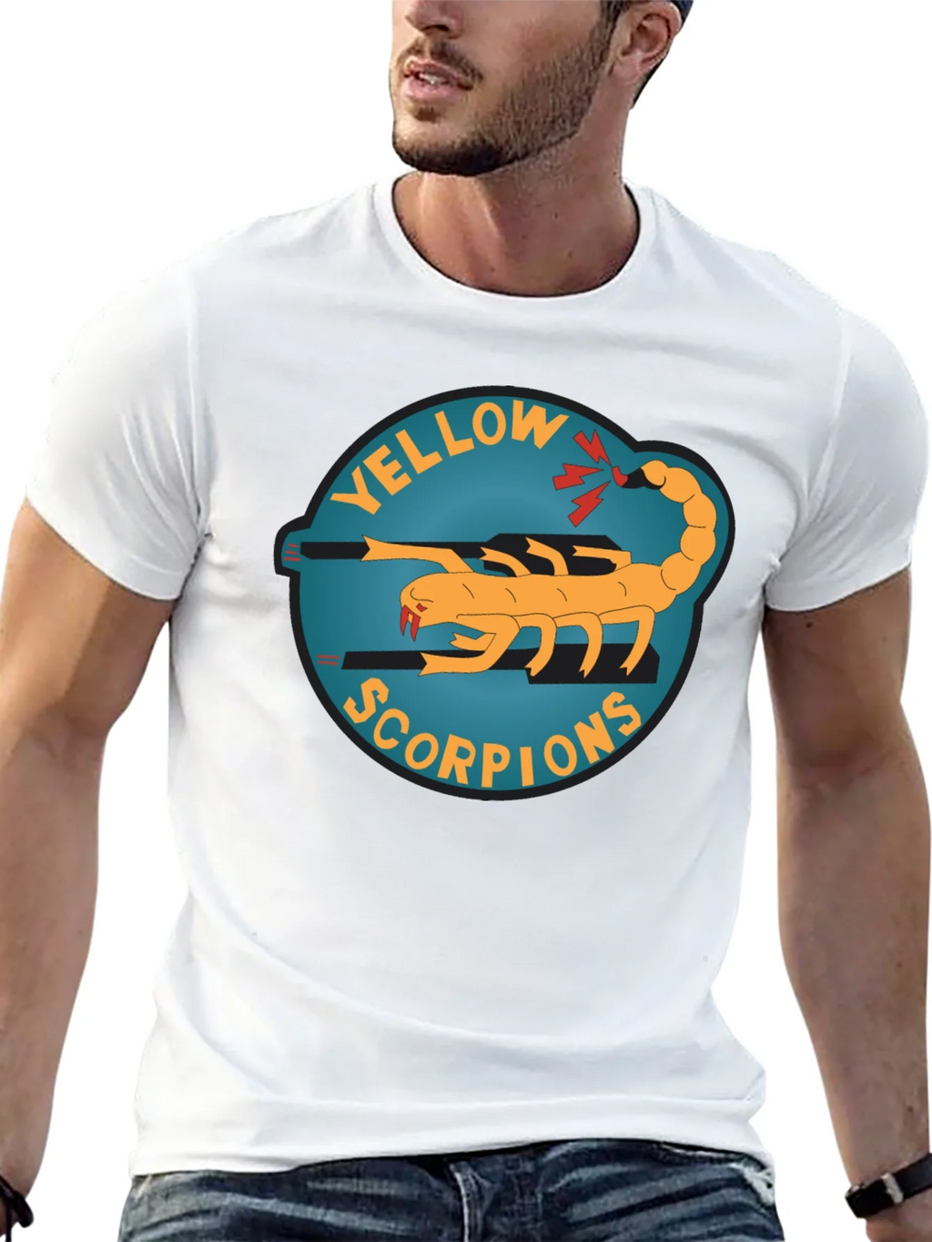 Yellow Scorpion Graphic Tee - Black Crew Neck product image 12