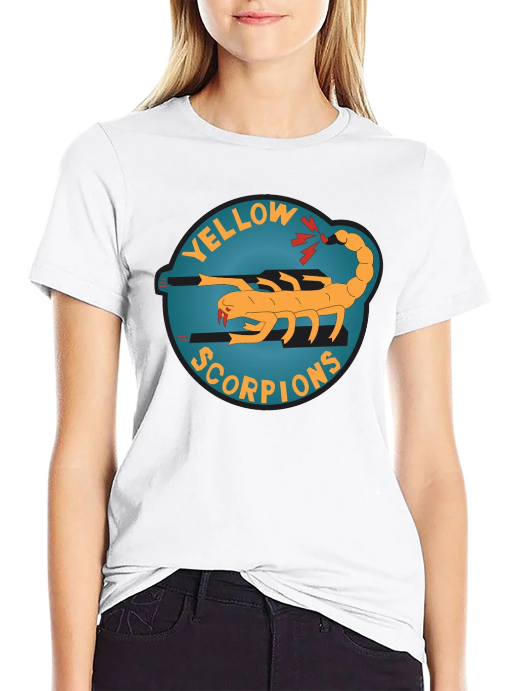 Yellow Scorpion Graphic Tee - Black Crew Neck product image 8
