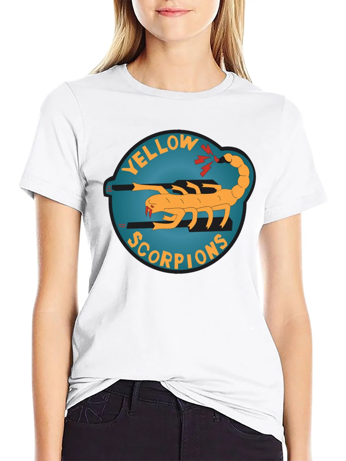 Yellow Scorpion Graphic Tee - Black Crew Neck product image 8