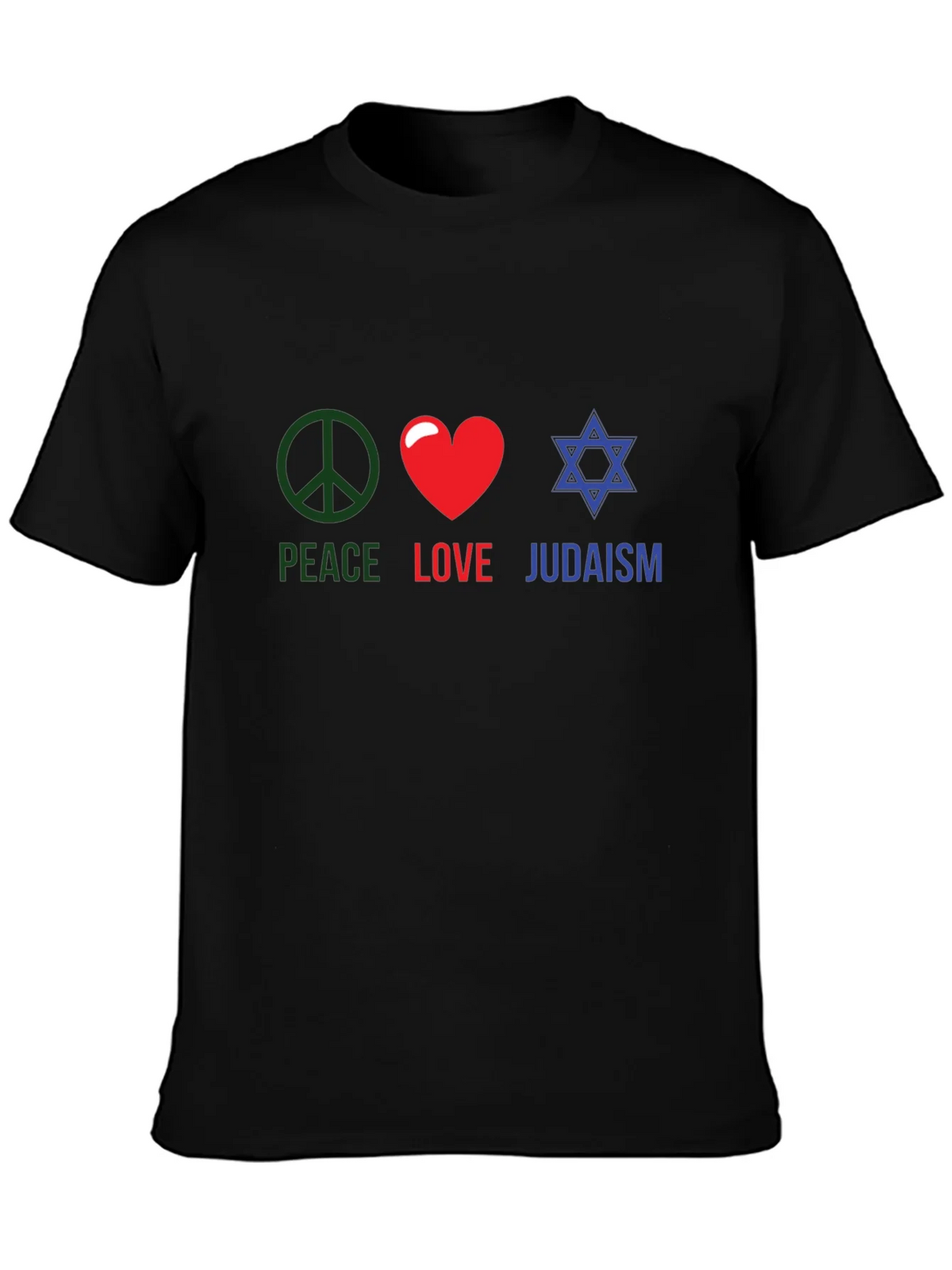Peace Love Judaism T-Shirt Religious Tee product image 3