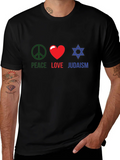 Peace Love Judaism T-Shirt Religious Tee product image 1