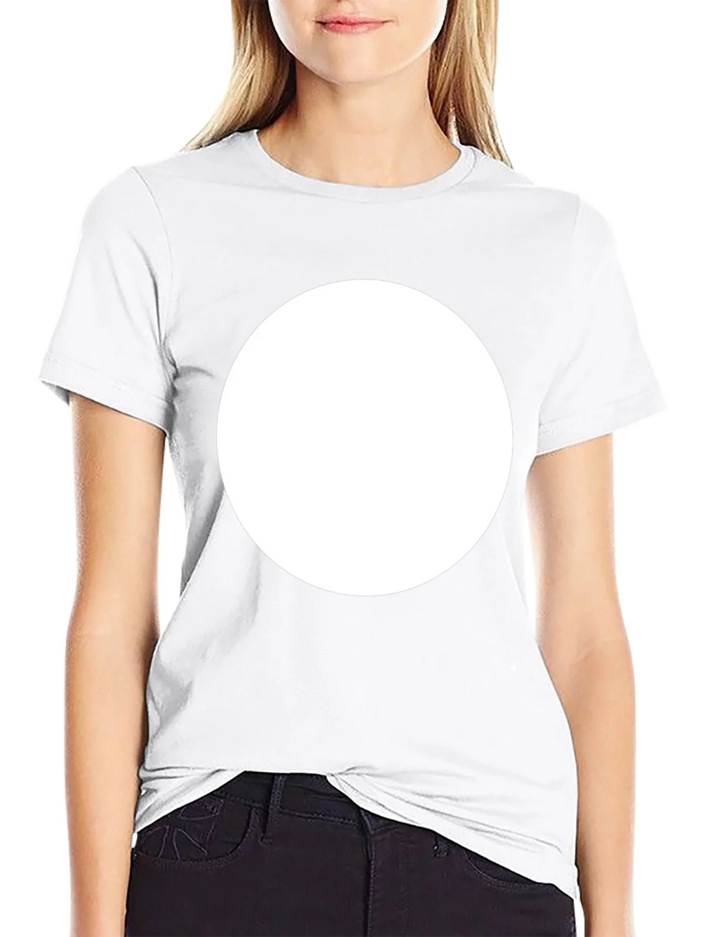 Black Crew Neck T-Shirt with Customizable Print Area product image 8