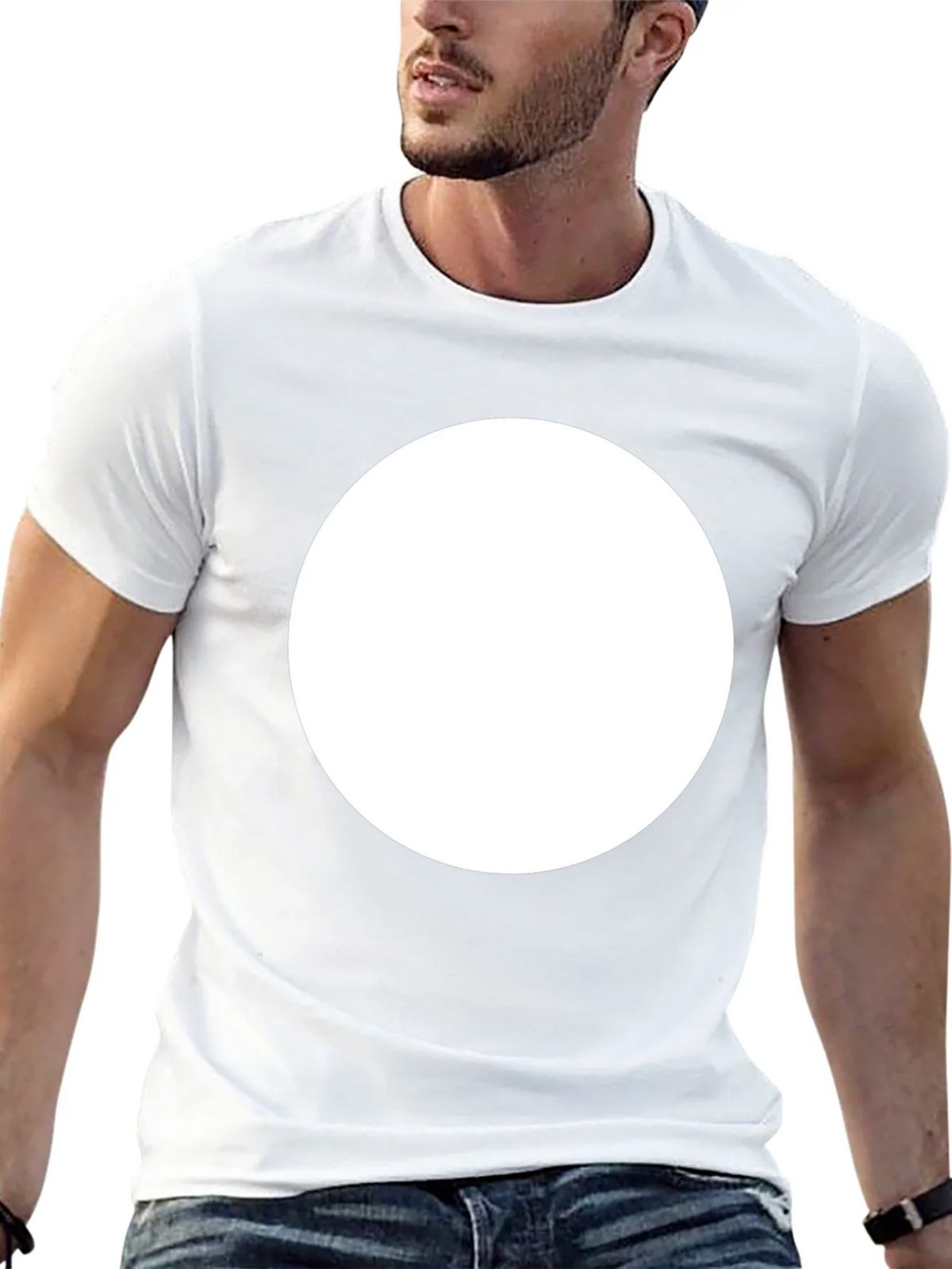 Black Crew Neck T-Shirt with Customizable Print Area product image 12