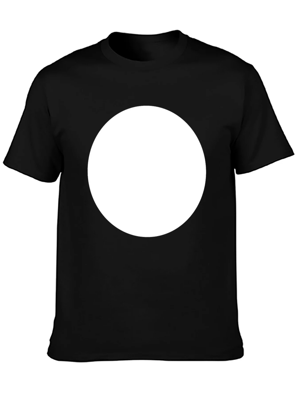 Black Crew Neck T-Shirt with Customizable Print Area product image 3