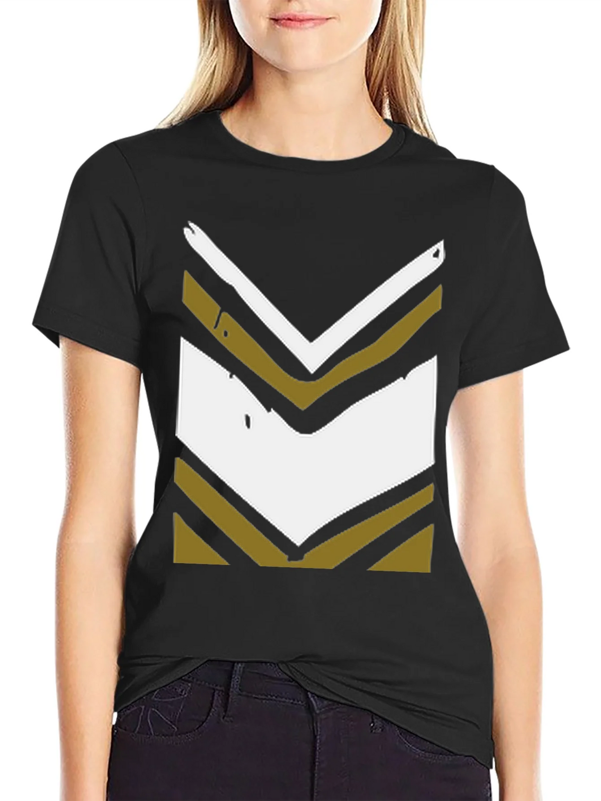 Retro Chevron Graphic Tee - Black product image 2