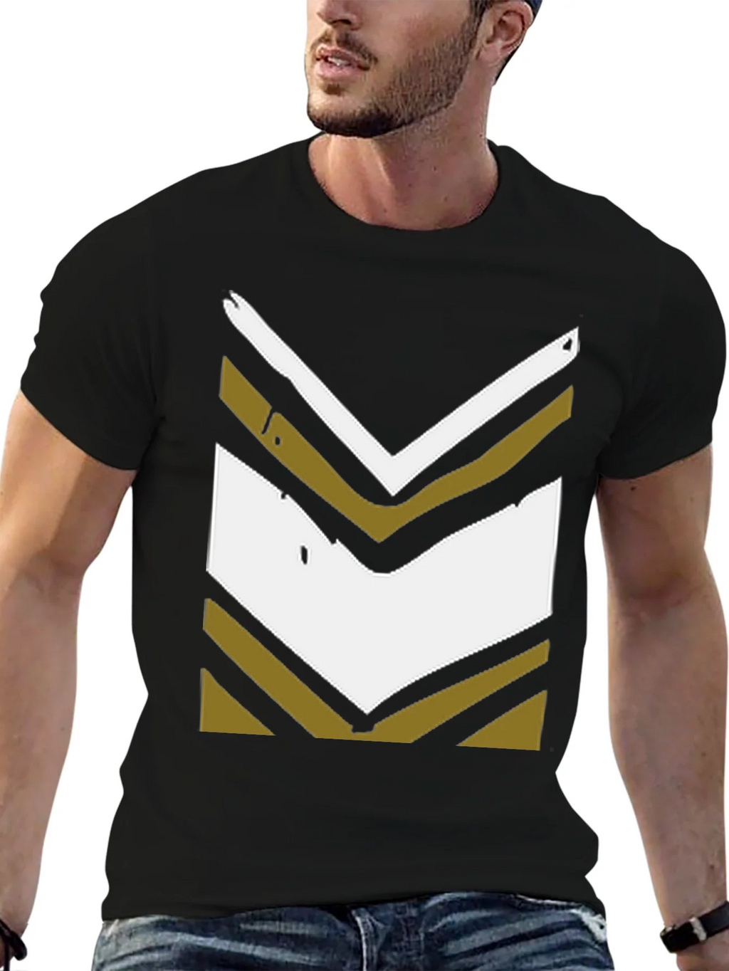 Retro Chevron Graphic Tee - Black product image 6