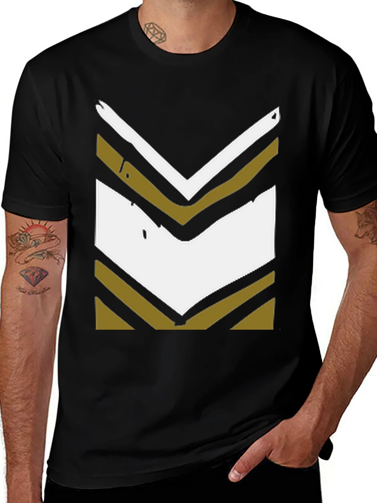Retro Chevron Graphic Tee - Black product image 1