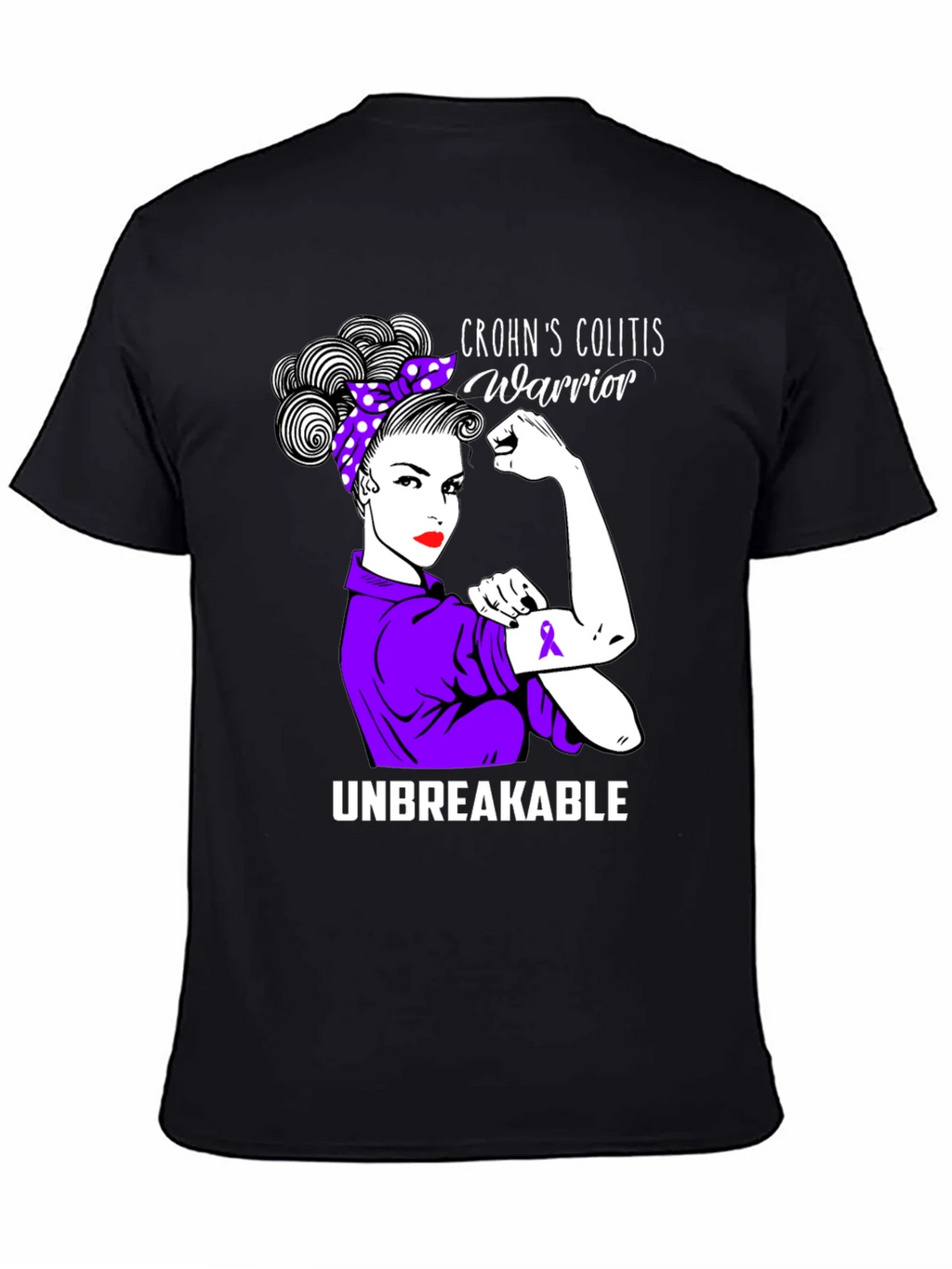 Crohns Colitis Warrior Unbreakable T-Shirt product image 4