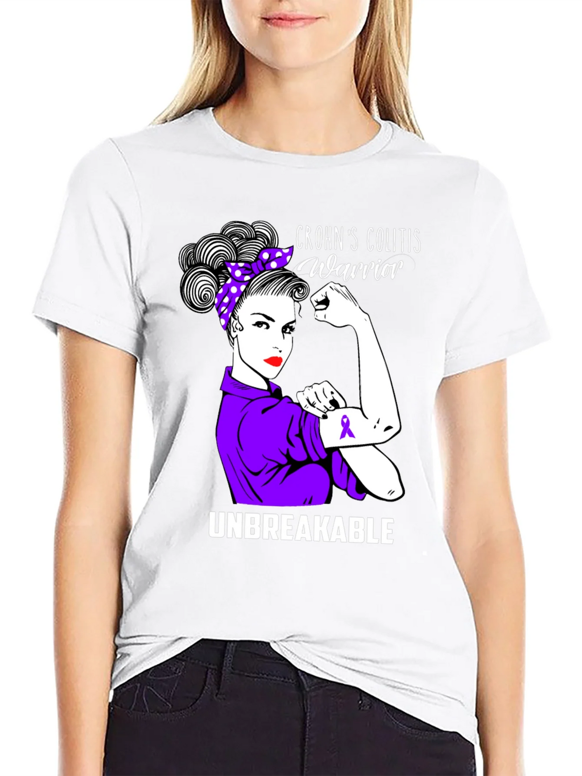 Crohns Colitis Warrior Unbreakable T-Shirt product image 8