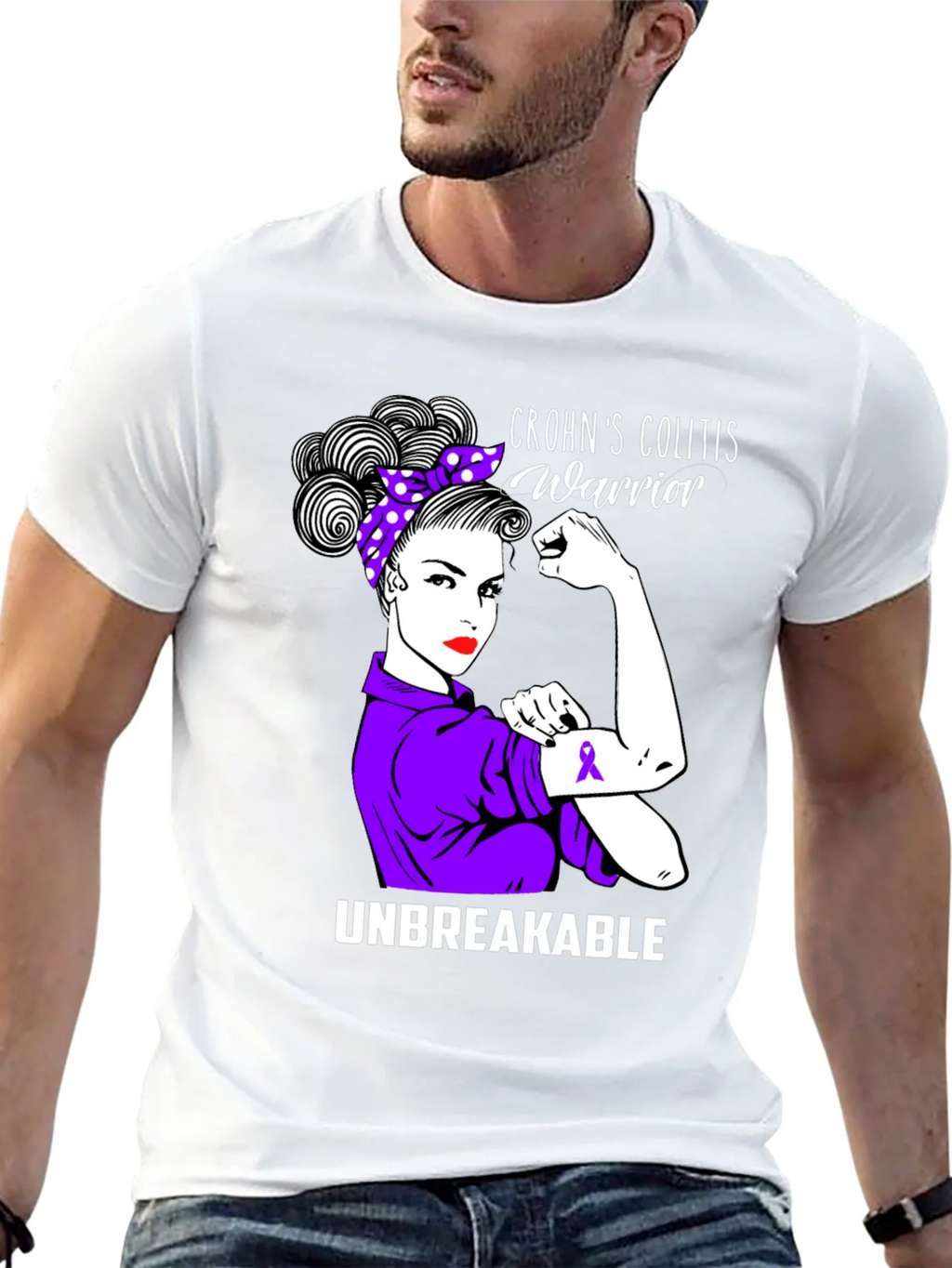 Crohns Colitis Warrior Unbreakable T-Shirt product image 12