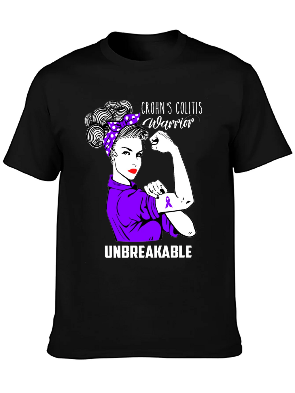 Crohns Colitis Warrior Unbreakable T-Shirt product image 3