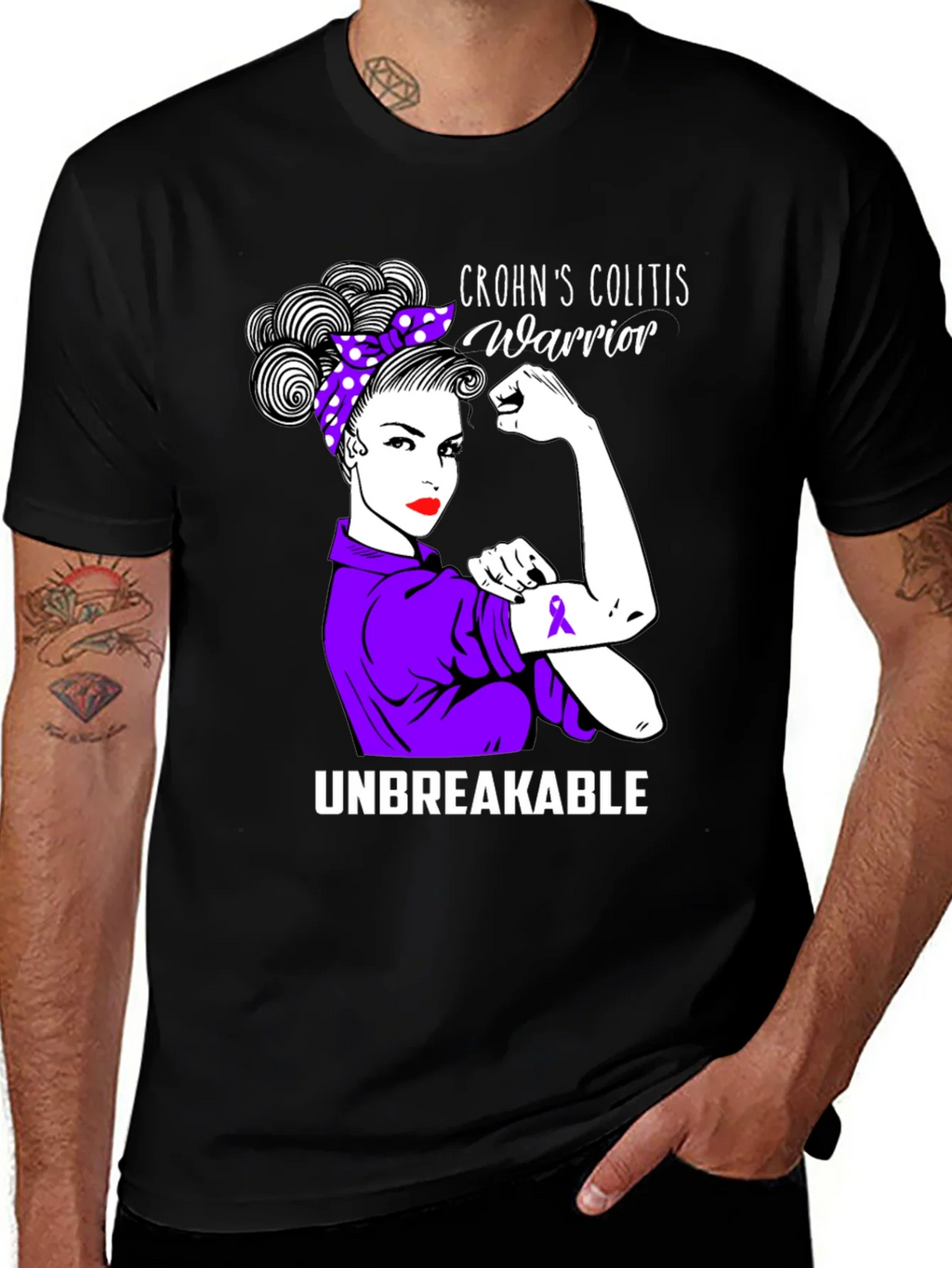 Crohns Colitis Warrior Unbreakable T-Shirt product image 1