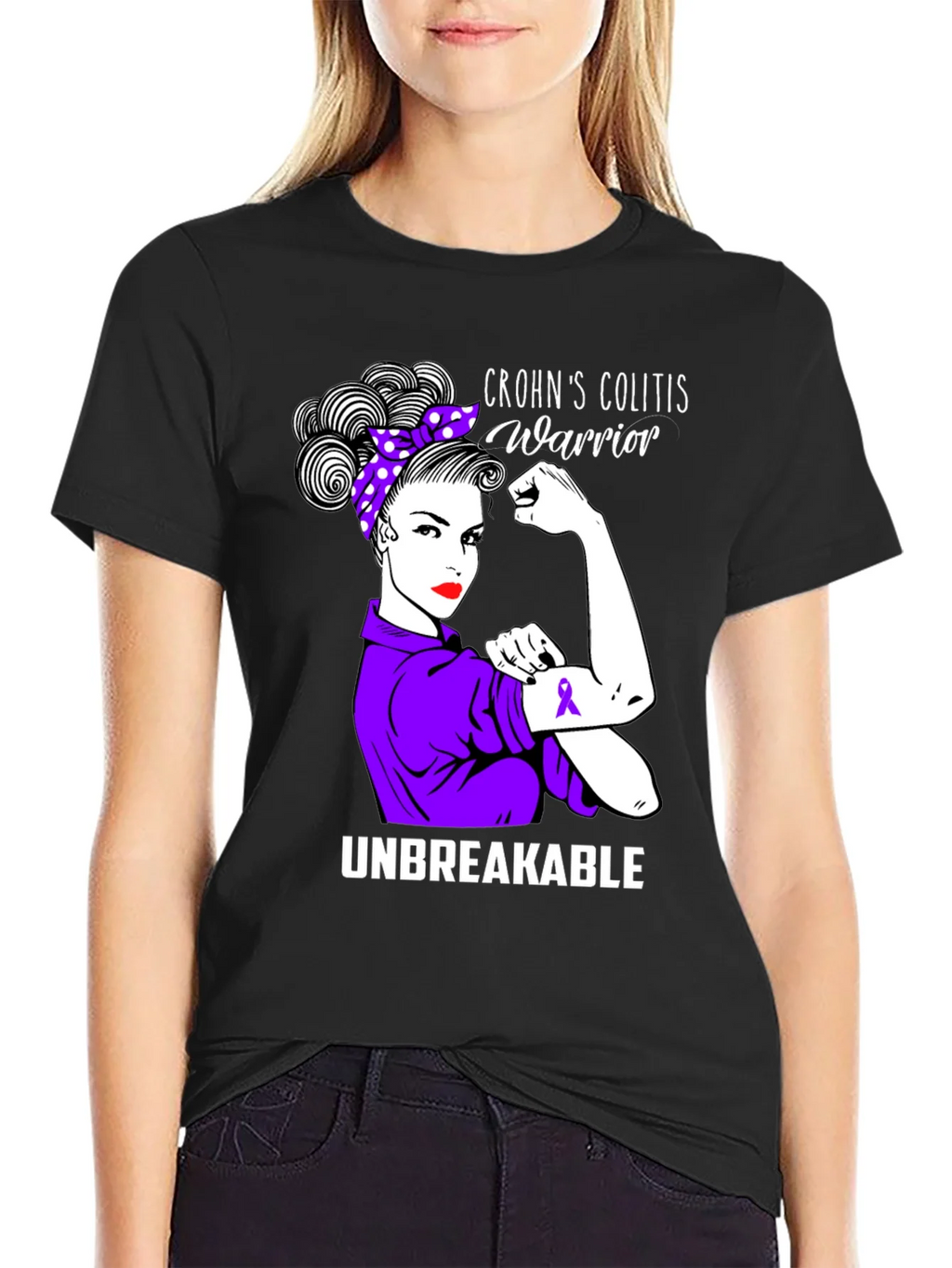 Crohns Colitis Warrior Unbreakable T-Shirt product image 2