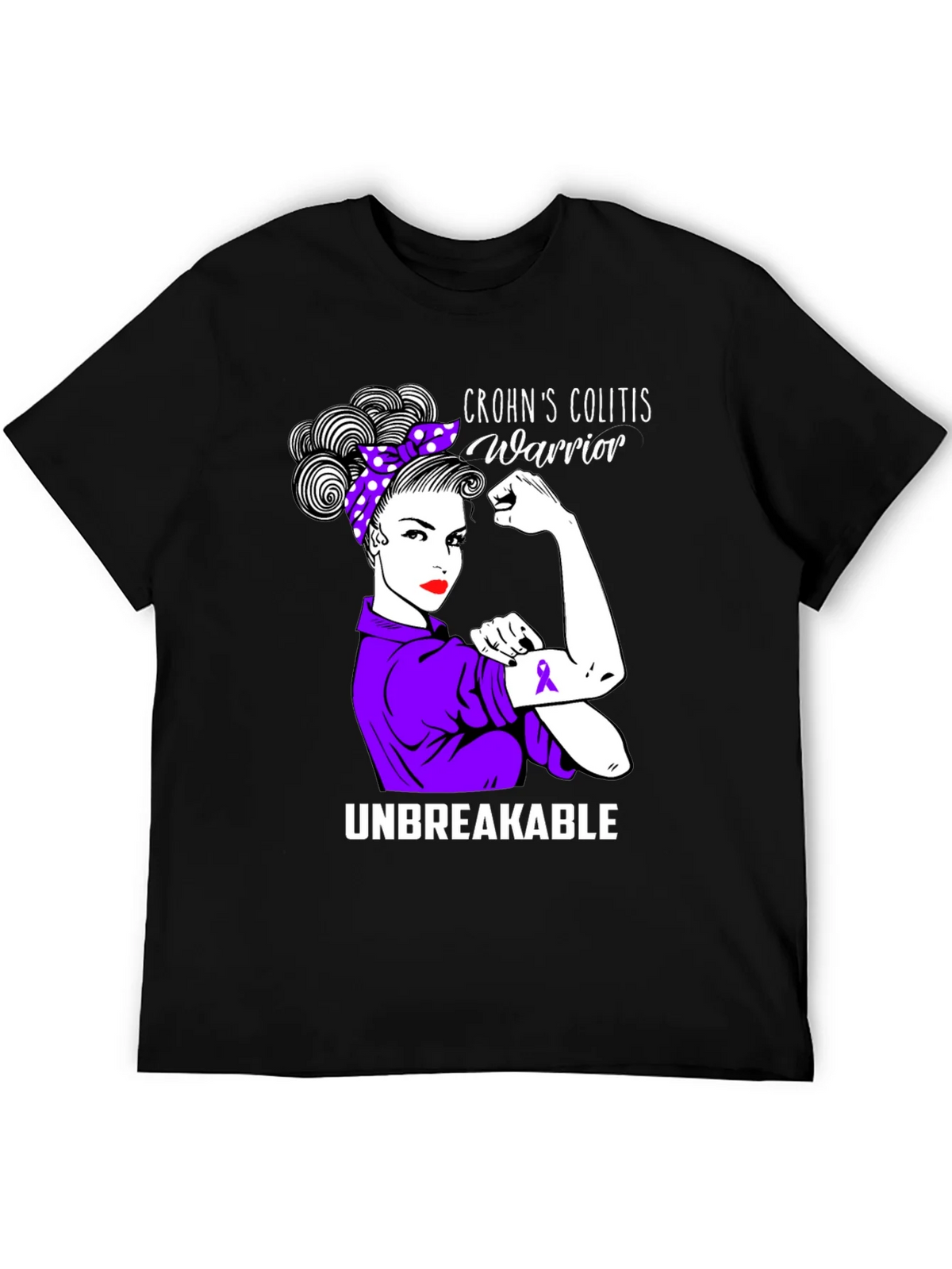 Crohns Colitis Warrior Unbreakable T-Shirt product image 5