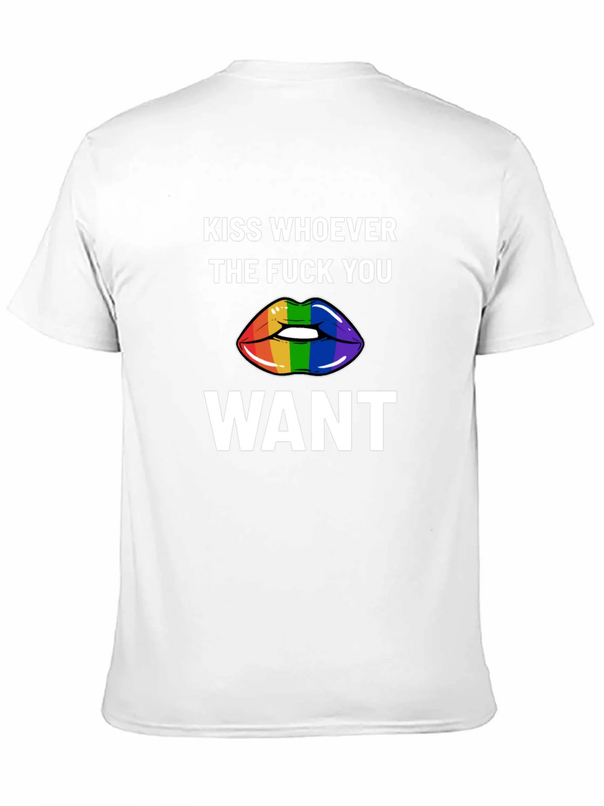 Kiss Whoever You Want Rainbow Lips Graphic Tee product image 10
