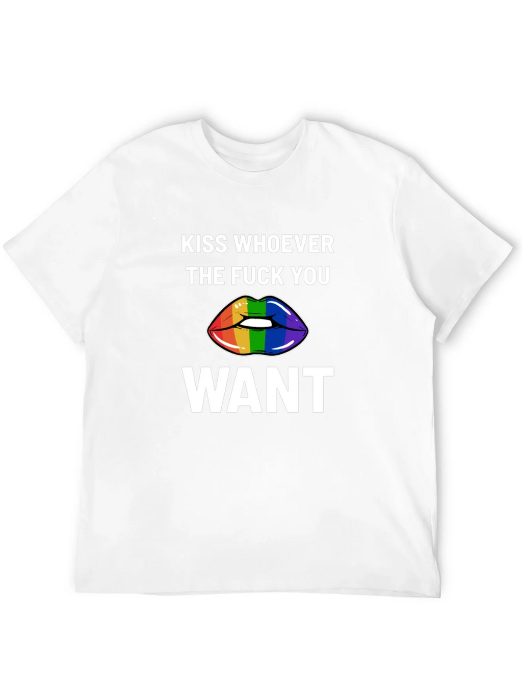 Kiss Whoever You Want Rainbow Lips Graphic Tee product image 11