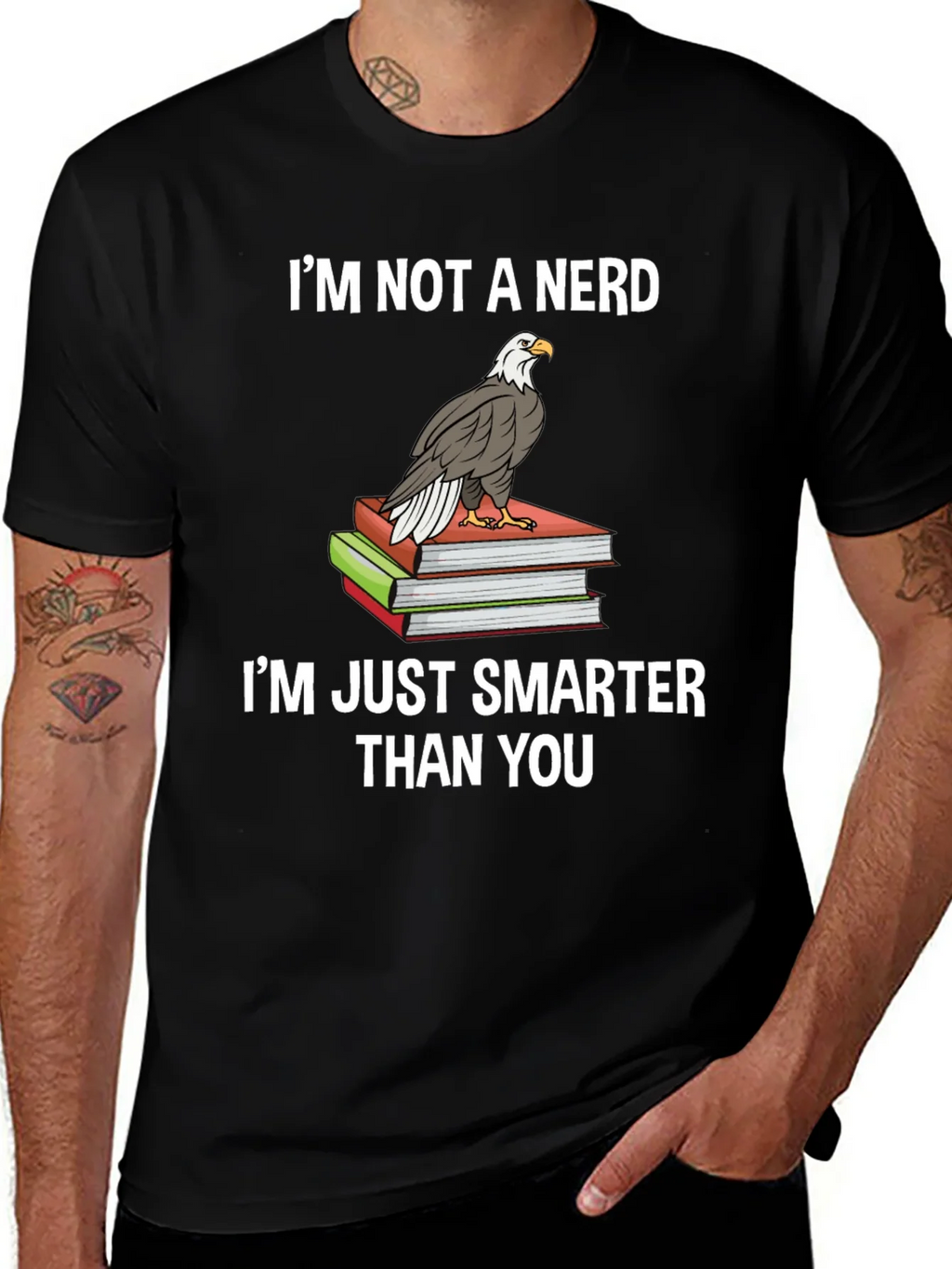 Smart & Sarcastic: Im Not A Nerd Eagle T-Shirt product image 1