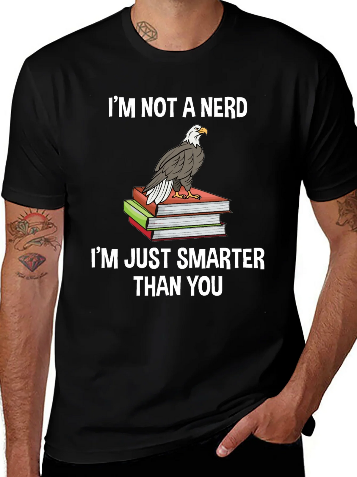 Smart & Sarcastic: Im Not A Nerd Eagle T-Shirt product image 1