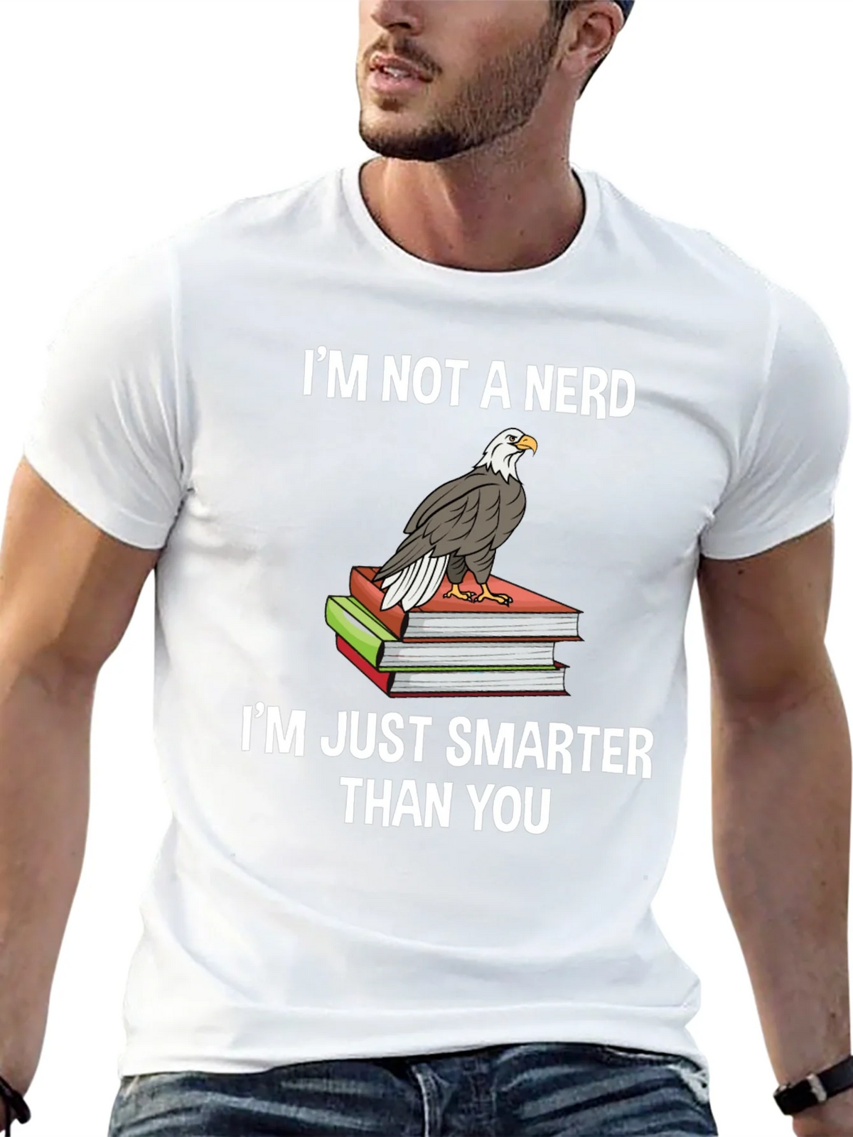Smart & Sarcastic: Im Not A Nerd Eagle T-Shirt product image 12