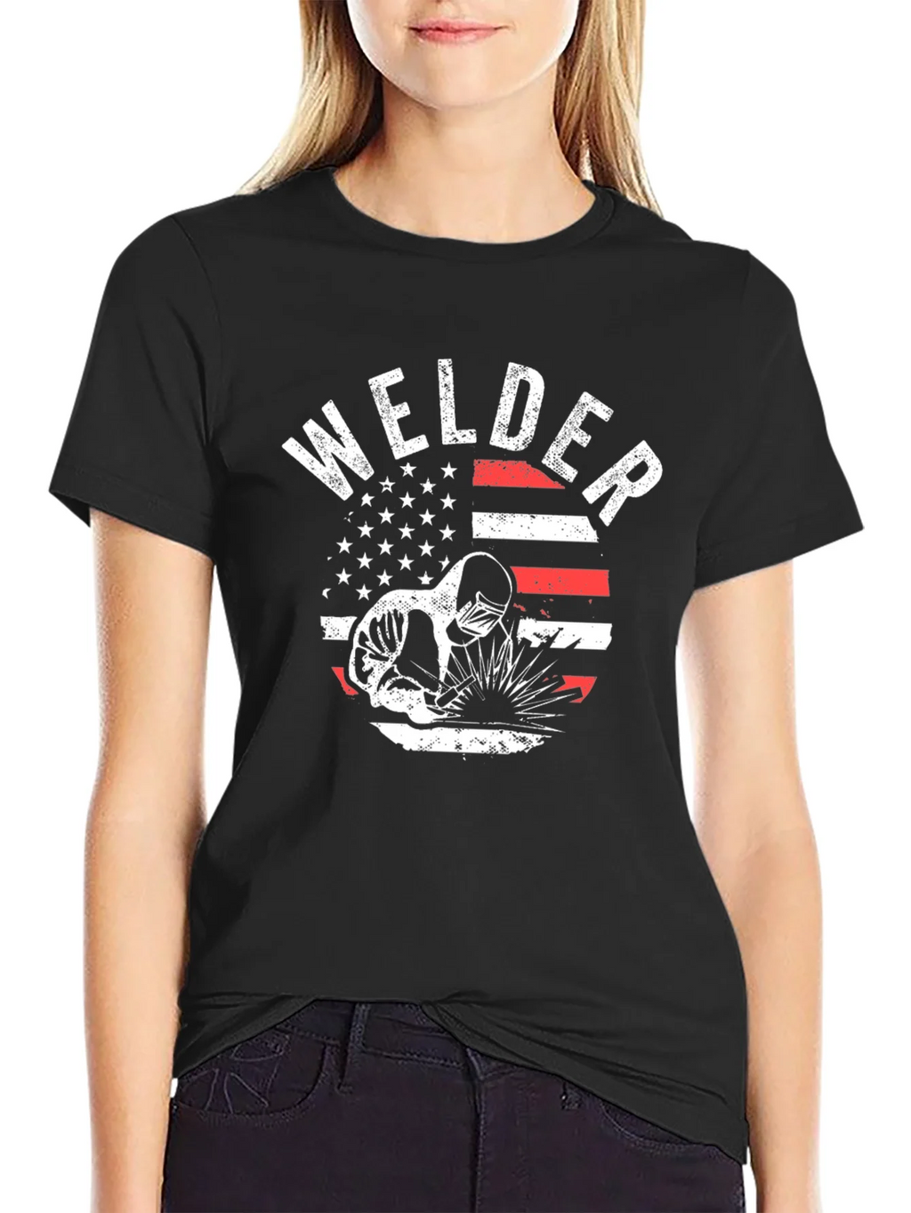 Welder USA Flag Graphic T-Shirt product image 2