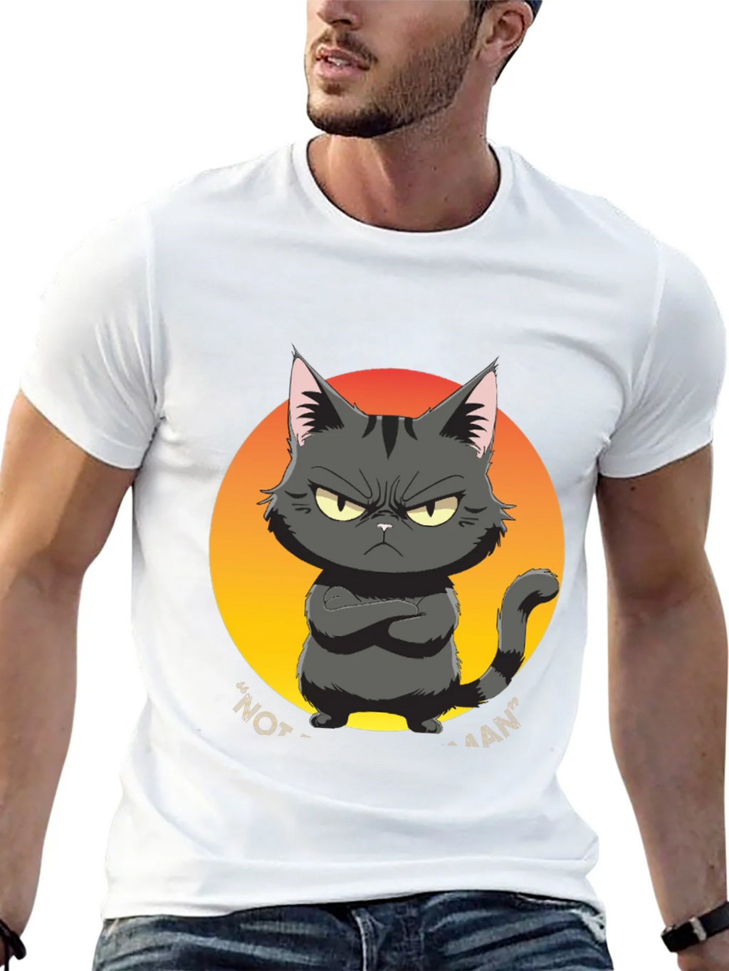 Grumpy Cat Graphic Tee - Not a Fan Black T-Shirt product image 2