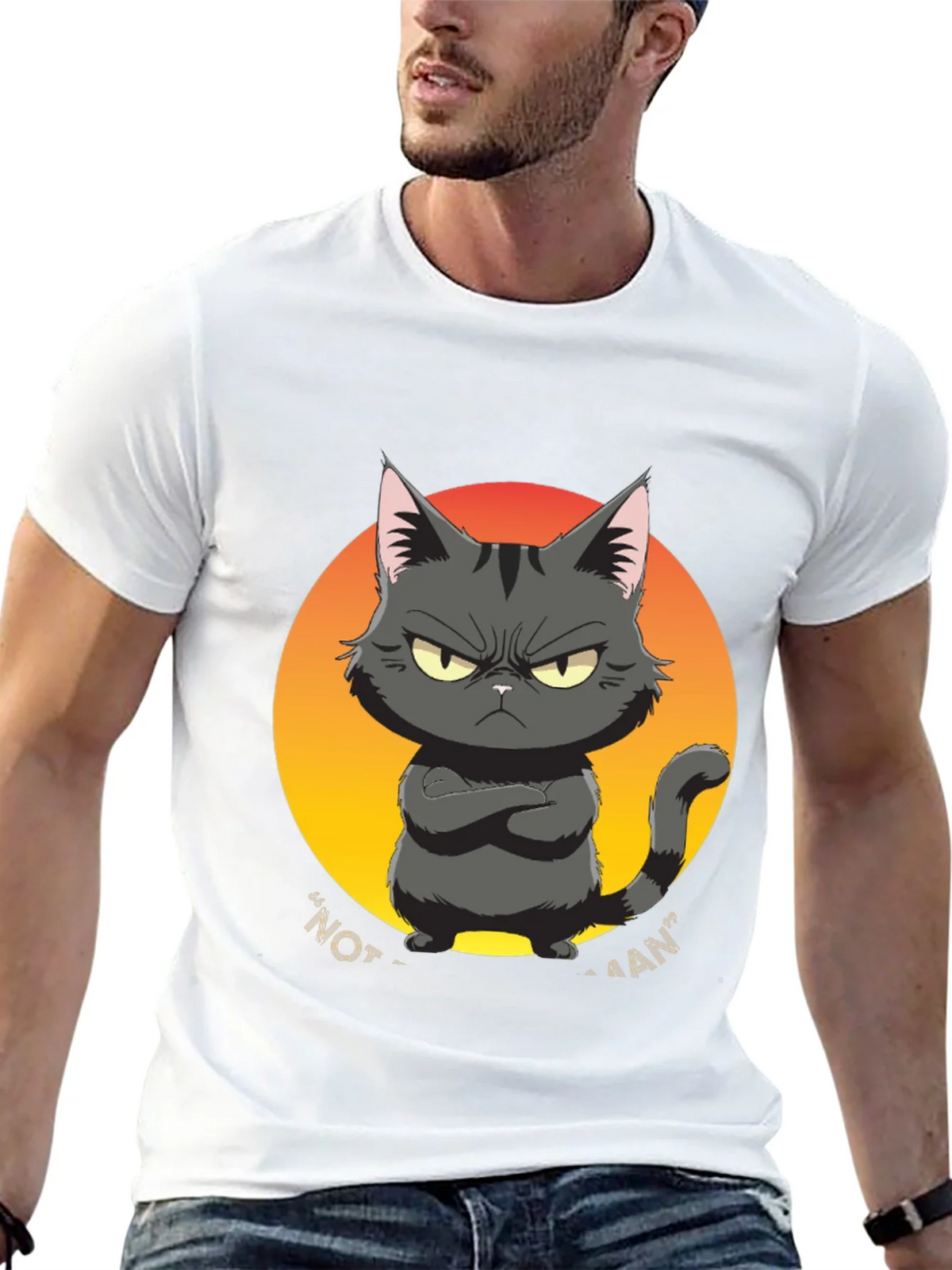Grumpy Cat Graphic Tee - Not a Fan Black T-Shirt product image 2