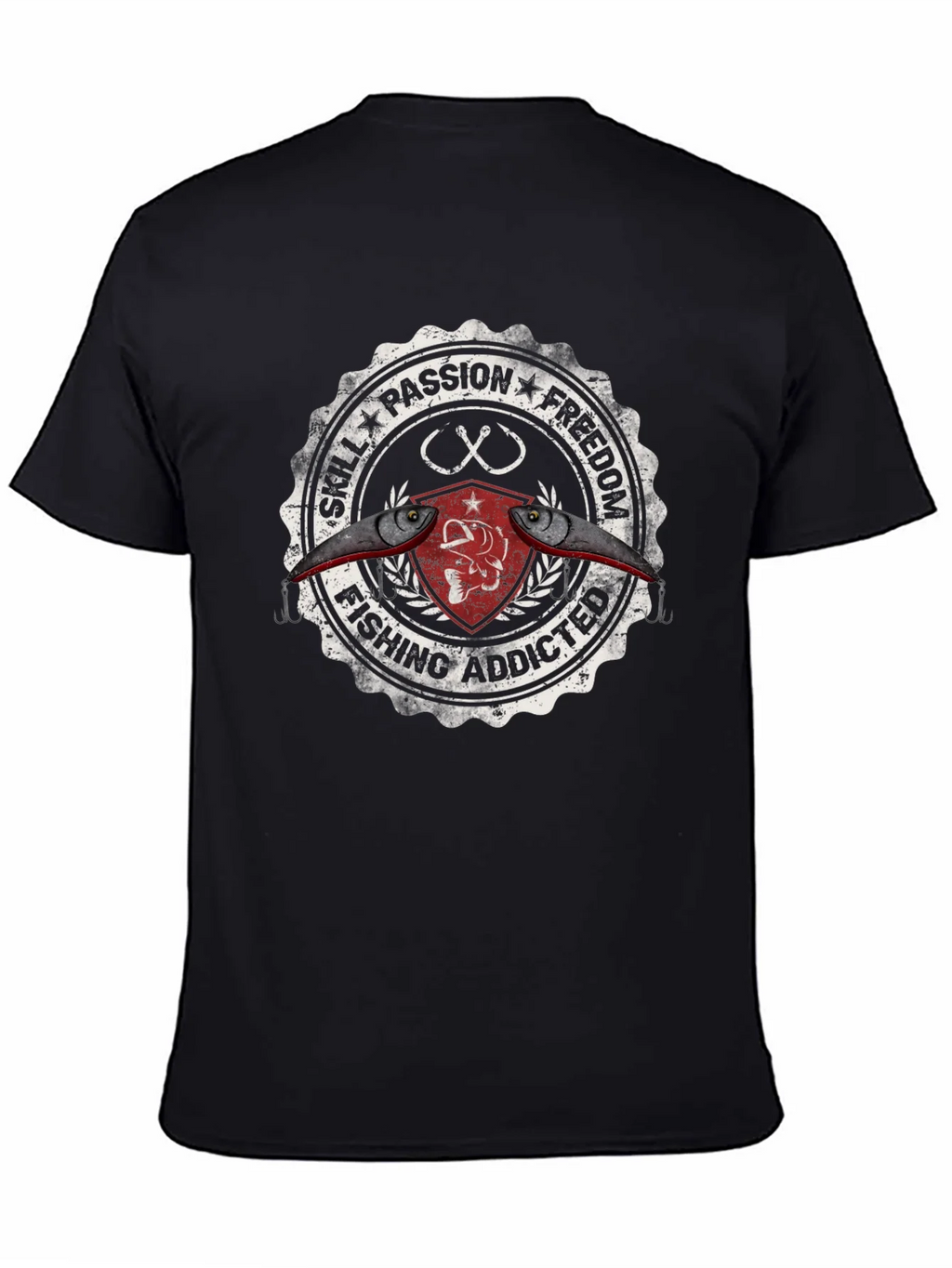 Fishing Addicted Graphic Tee - Skill Passion Freedom product image 4
