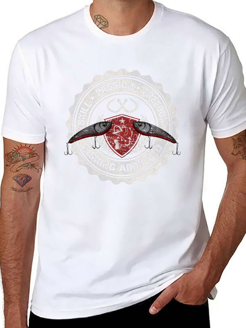 Fishing Addicted Graphic Tee - Skill Passion Freedom product image 7