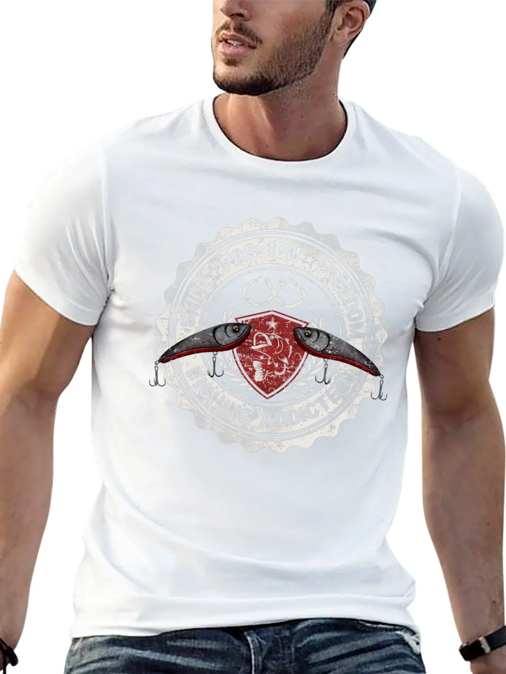 Fishing Addicted Graphic Tee - Skill Passion Freedom product image 12